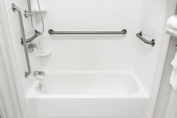 Bathroom Bathtub with Grab Bars — Madison, VA — Absolute Improvements