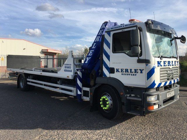Truck on road