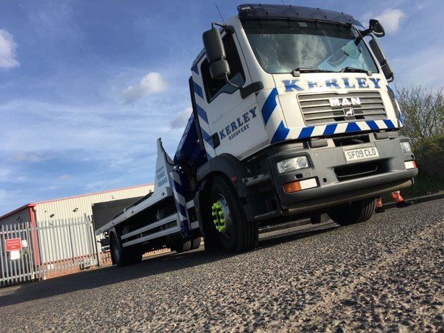 truck on angle
