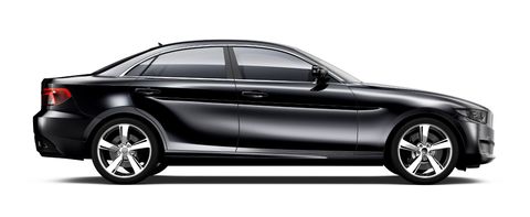 Luxurious black car