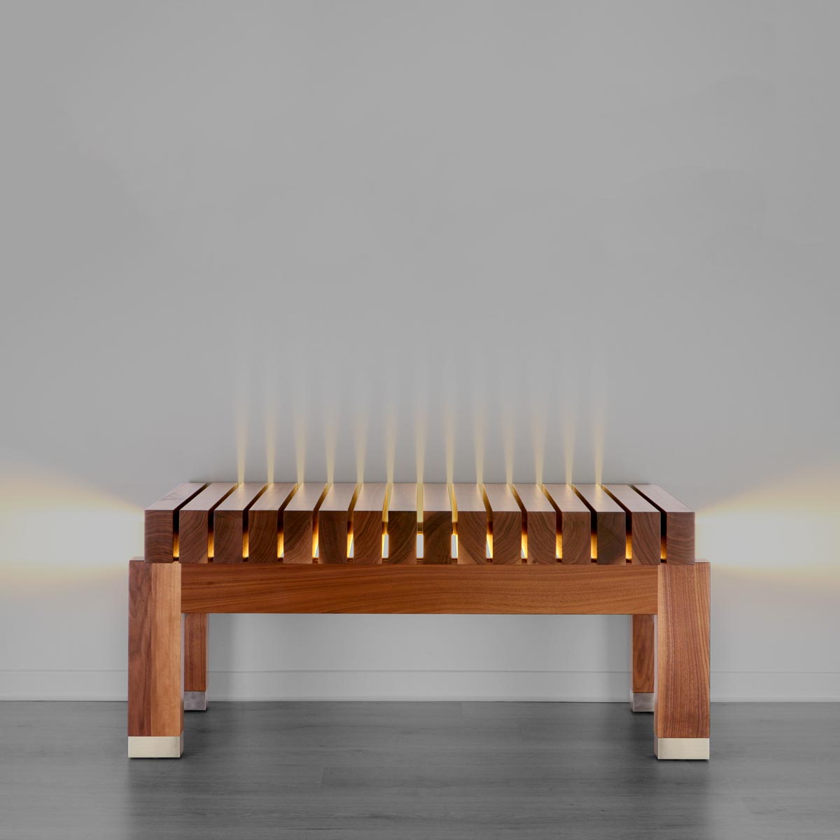 Die Heinisch - Bänke, benches, Bank mit Beleuchtung, bench with lighting, luxury, Möbelmanufaktur, Heinisch Manufactory, modern, customized, Bankoption mit Beleuchtung, bench with lighting