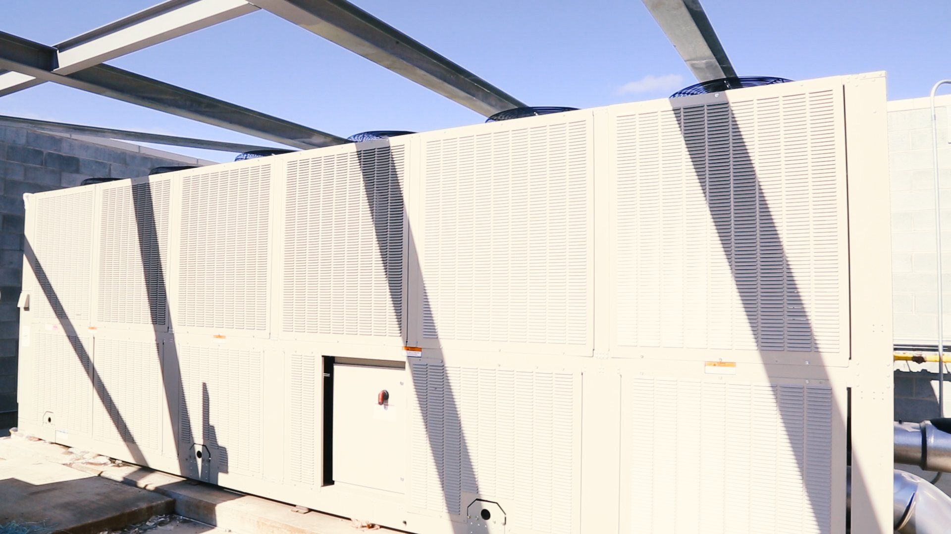 Air conditioner being cleaned