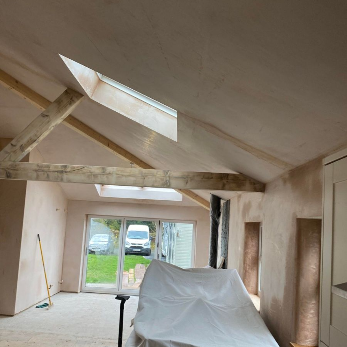 Plastering a vaulted ceiling in Lancashire