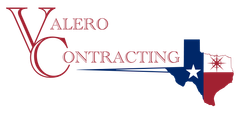 Valero Contracting logo with a stylized 