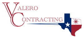 Valero Contracting logo with a stylized 