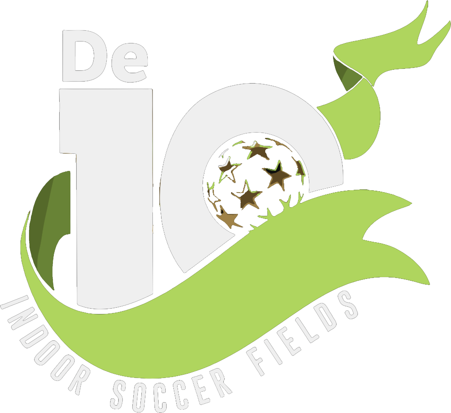 Logo for De Indoor Soccer Fields: White