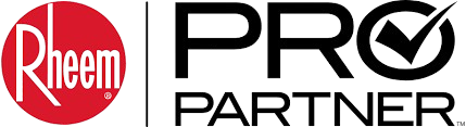 Rheem Pro Partner logo with a red circle and