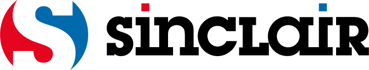 Sinclair logo: red and blue "S" graphic with the word "sinclair" in black.