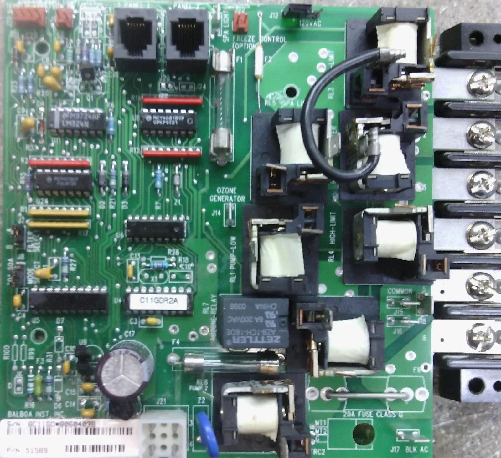 BALBOA CIRCUIT BOARD 51589 C11GDRXX