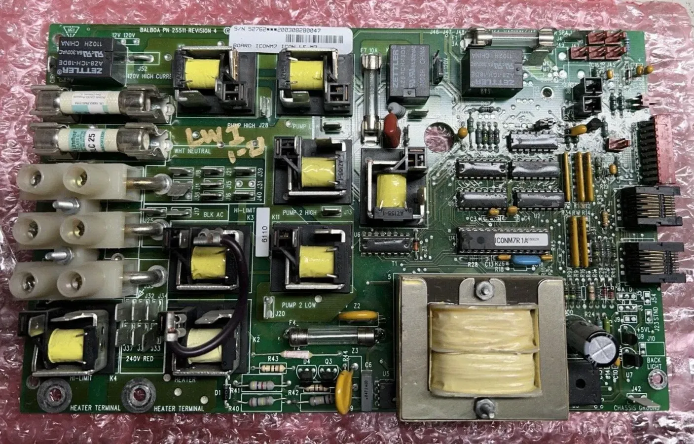 BALBOA CIRCUIT BOARD 52762 ICONM7 LE M7