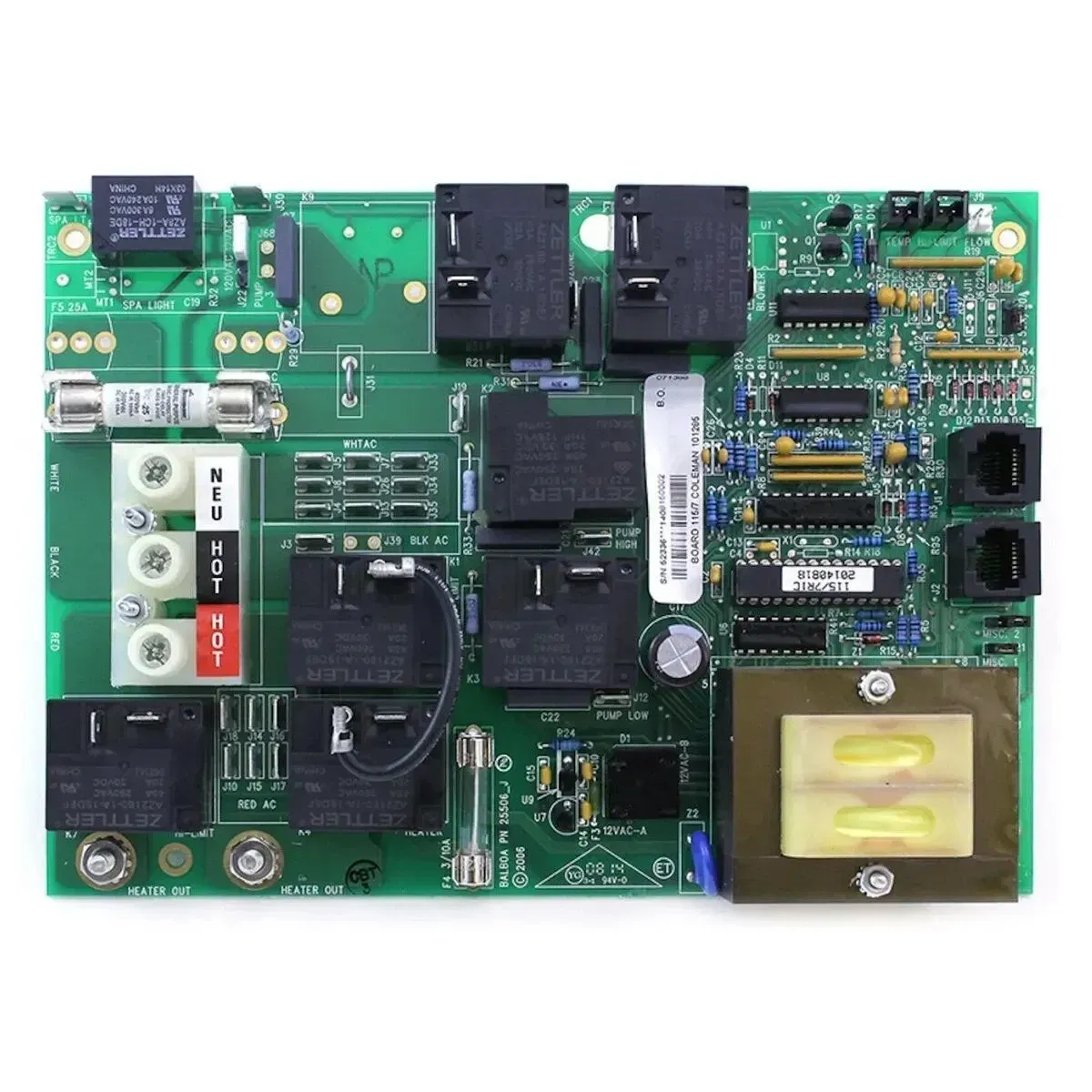 COLEMAN MAAX 157 SYSTEM CIRCUIT BOARD BALBOA P/N 52336