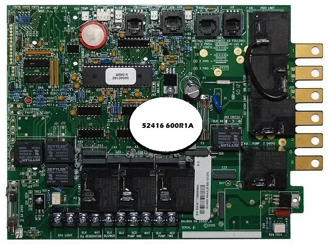 Coleman MAAX Spas 600 series Circuit Board 52416 MAAXUS 600R1A