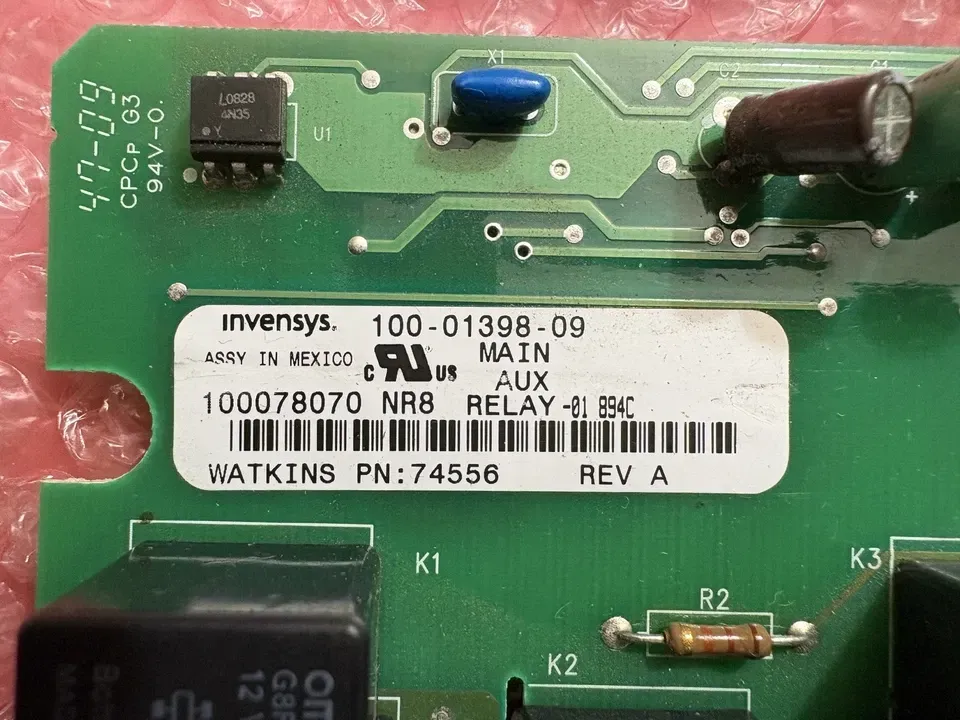 Invensys Heat Board (100-01398-09) For Hot Springs Spas Watkins p/n 74556