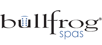 Bullfrog Spas logo with a stylized 