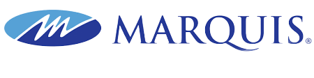 Marquis logo: a blue and white oval with a stylized 