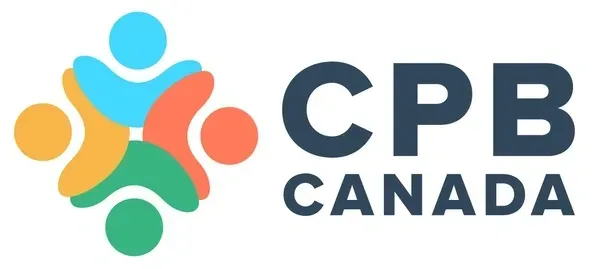 A logo for cpb canada with a group of people holding hands