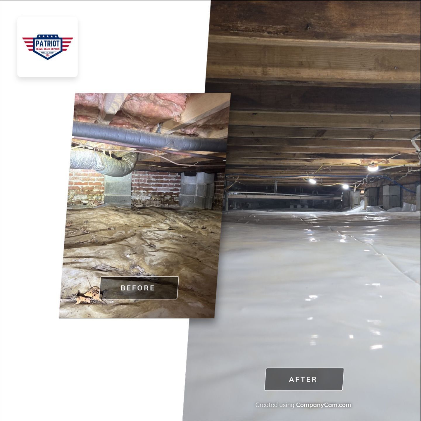 Major crawl space renovation, structural repairs, sump pump, encapsulation in Suffolk va