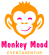 Logo lächelnder Affe Text Monkey Mood Eventagentur