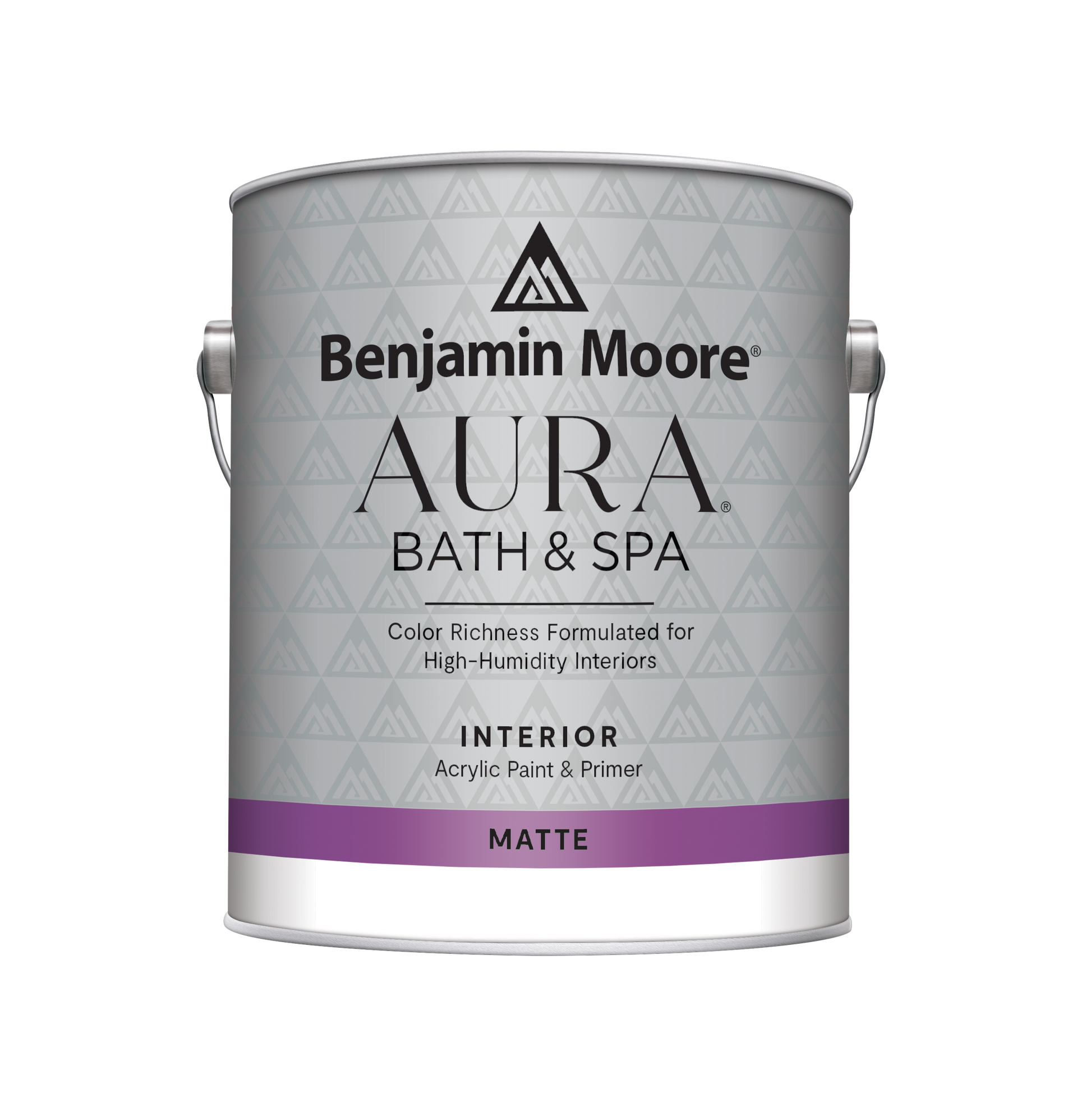 A can of benjamin moore aura bath and spa paint