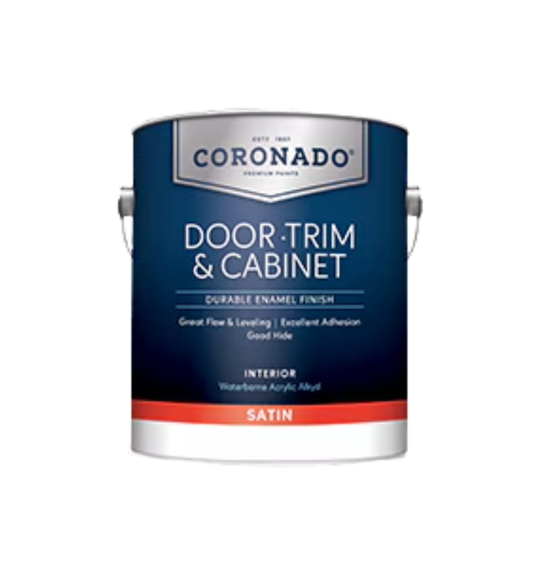 A can of coronado door trim and cabinet paint