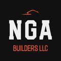 Logo for NGA Builders LLC: White "NGA" with orange roof graphic, and orange "BUILDERS LLC" on black background.