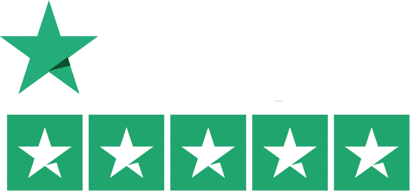 Grøn stjerne med delvis fold ovenover, 5 grønne firkanter hver med en hvid stjerne.