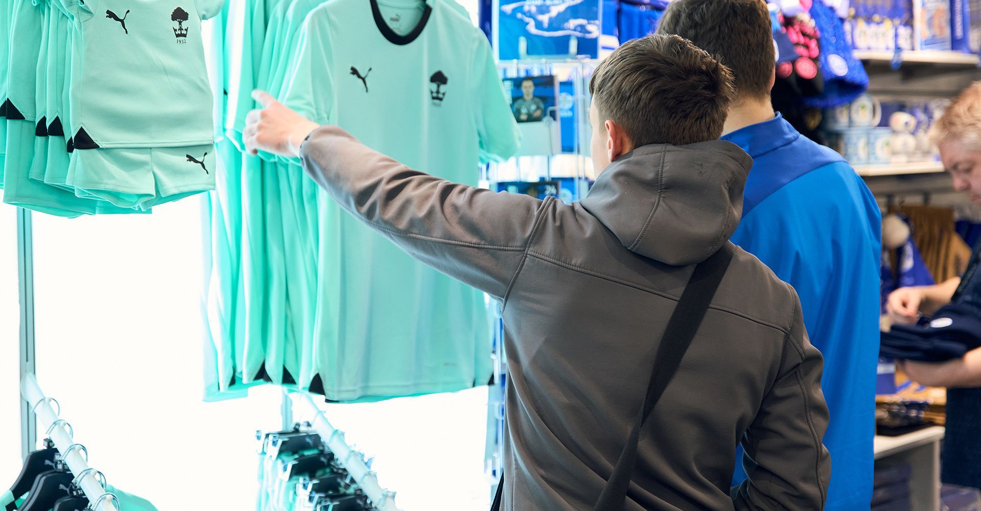 Fans shopping at Wigan FC store