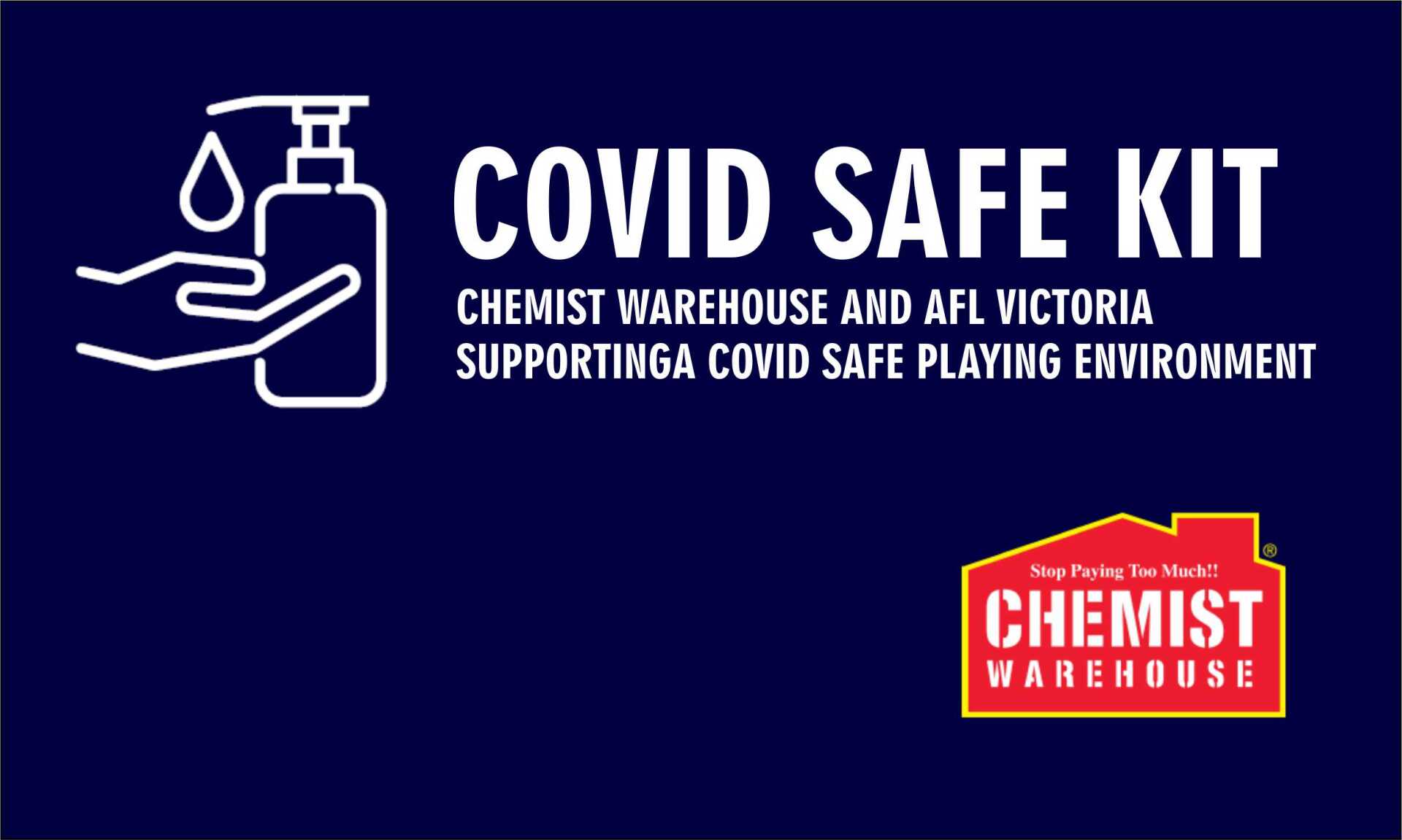AFL Victoria & Chemist Warehouse COVID19 Safety Kits