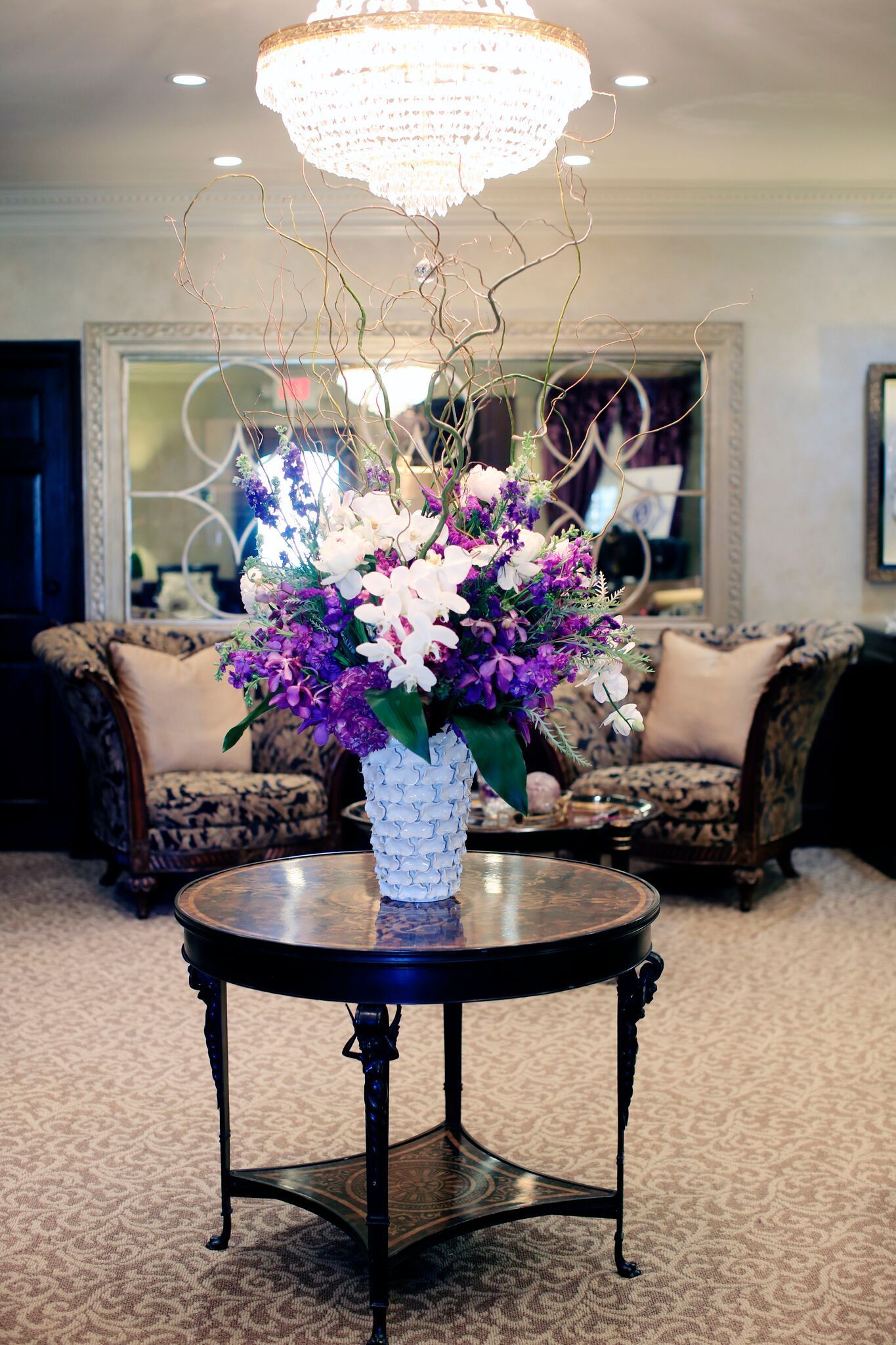 Flowers in the lobby of Z Aesthetic Dermatology in Baton Rouge, LA