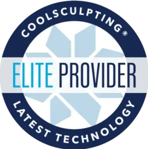 A logo for coolsculpting elite provider latest technology