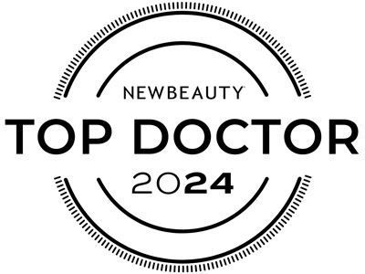 A black and white logo for a top doctor in 2024.