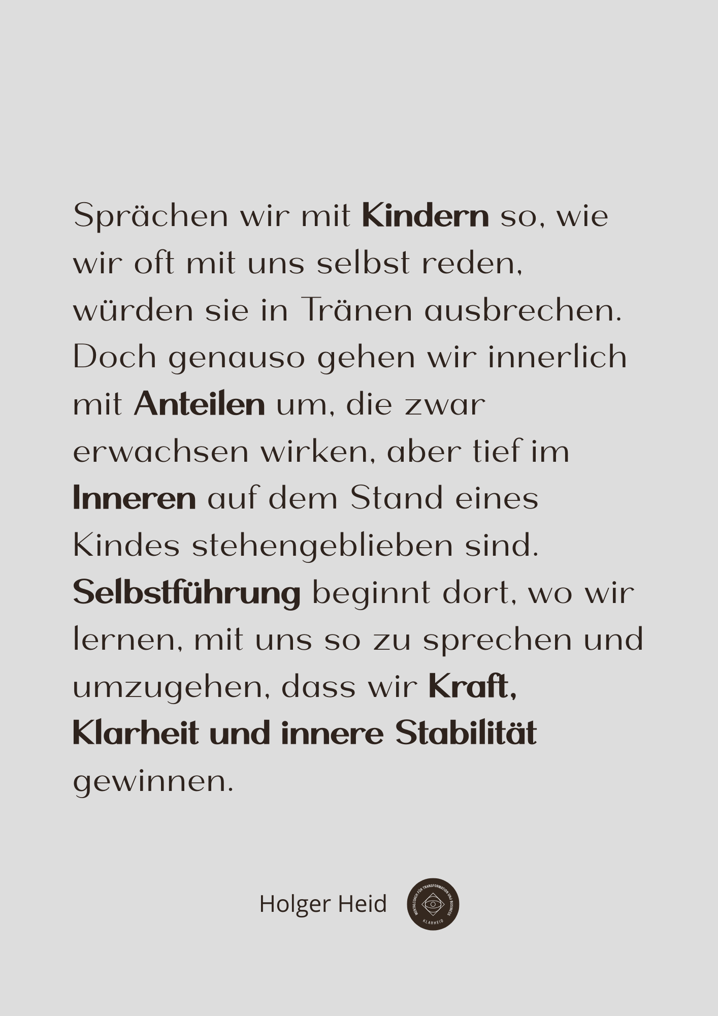Dein innerer Dialog ist entscheidend für deine Wirkung nach außen.