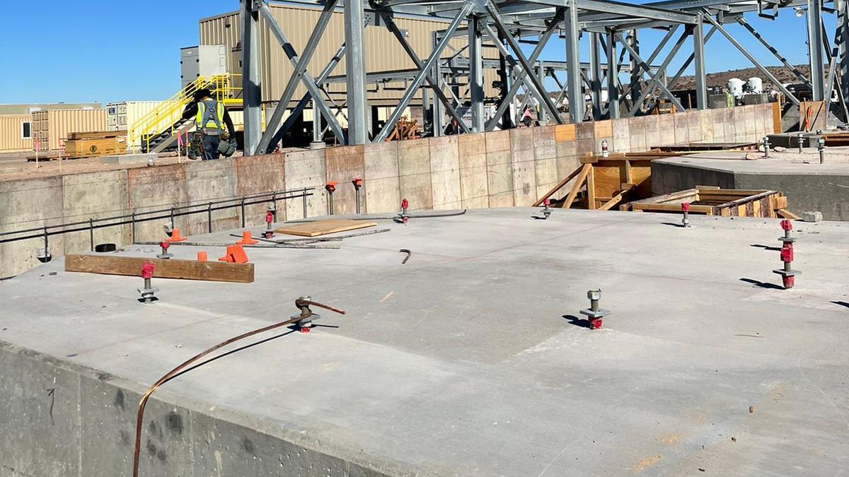 Continued Construction Work on Foundations, Piers, and Steel Erection