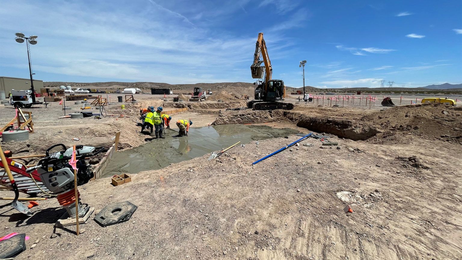 Excavation and Leveling of Foundation