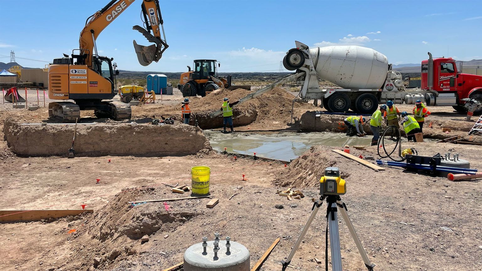 Level Surveying and Installation of Foundation