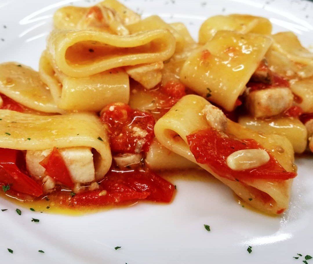 paccheri al pomodoro e pesce Ristorante da Paolino