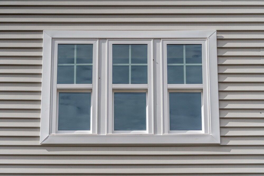 A White, Three-panelled Rectangular Window With Grid Muntins — ACG Windows & Glass in Lyndhurst, VIC