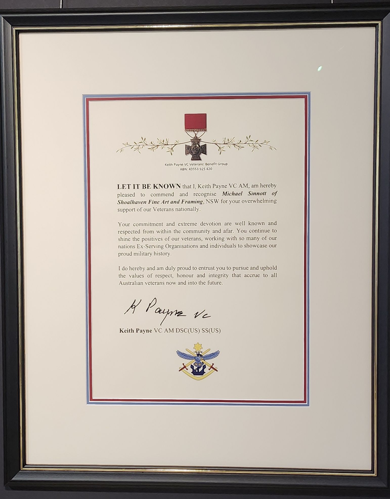 Award — Framing in Shoalhaven, NSW