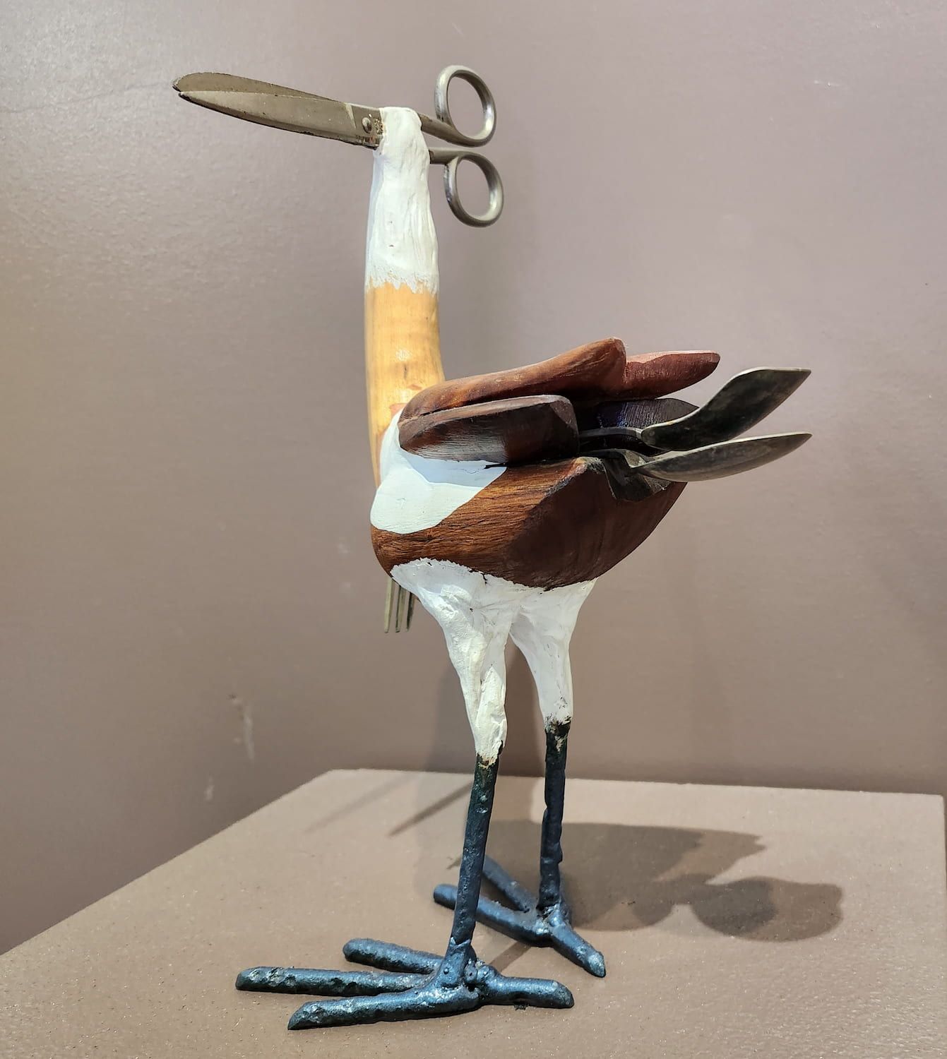 Mini Sculpture Bird With Scissor Head