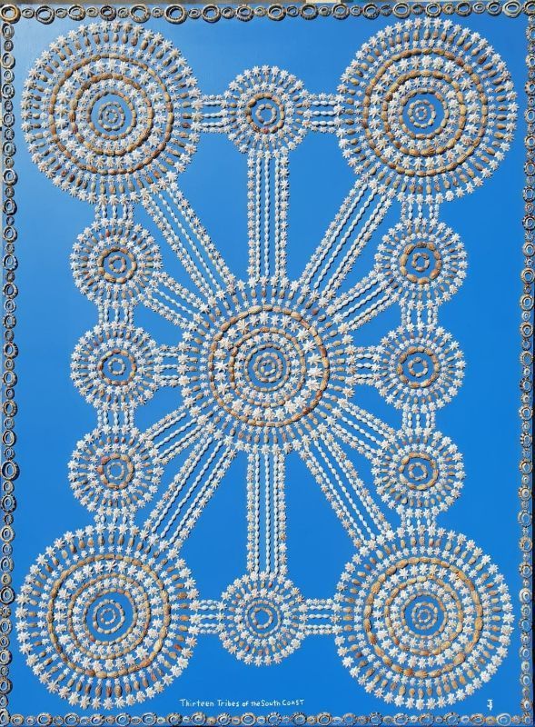 Artwork With Blue Background — Framing in Shoalhaven, NSW