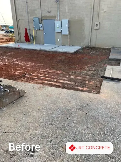 During a commercial concrete sidewalk installation in Anderson, SC with JRT Concrete