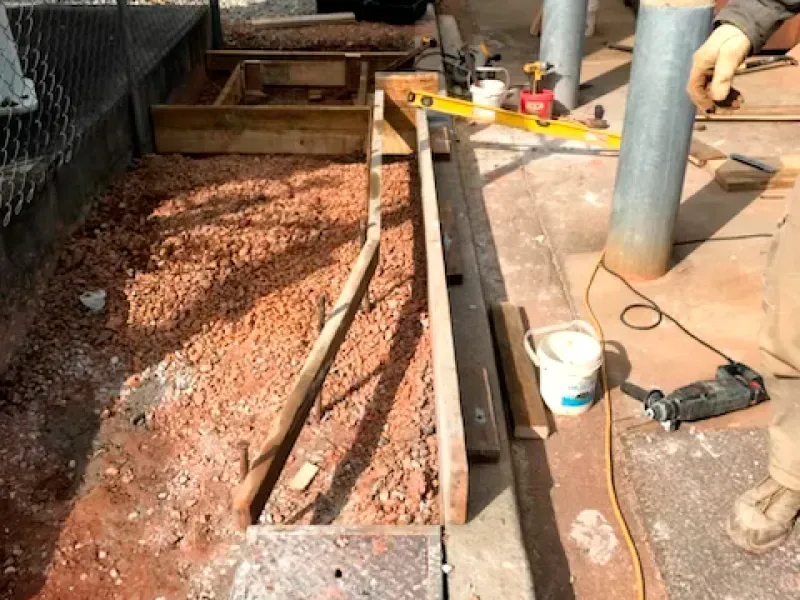 Before a concrete driveway installation in Anderson, SC with JRT Concrete