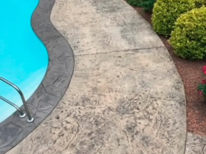 A concrete pool coping installation in Anderson, SC by JRT Concrete