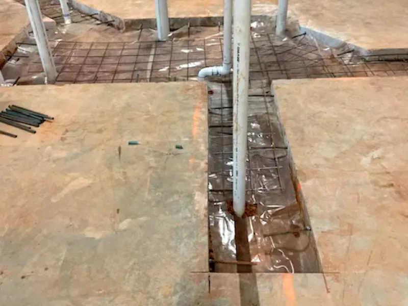 A commercial concrete installation in Anderson, SC by JRT Concrete