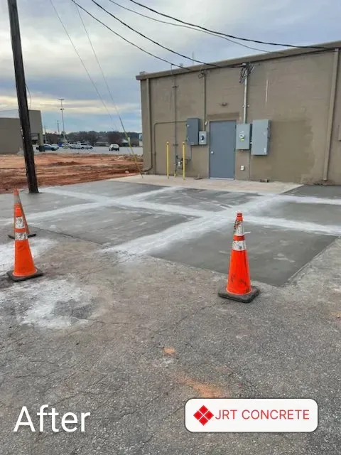After a commercial concrete installation in Anderson, SC with JRT Concrete