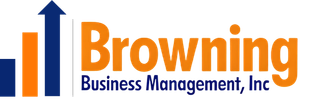 Logo for Browning Business Management, Inc. with an orange 