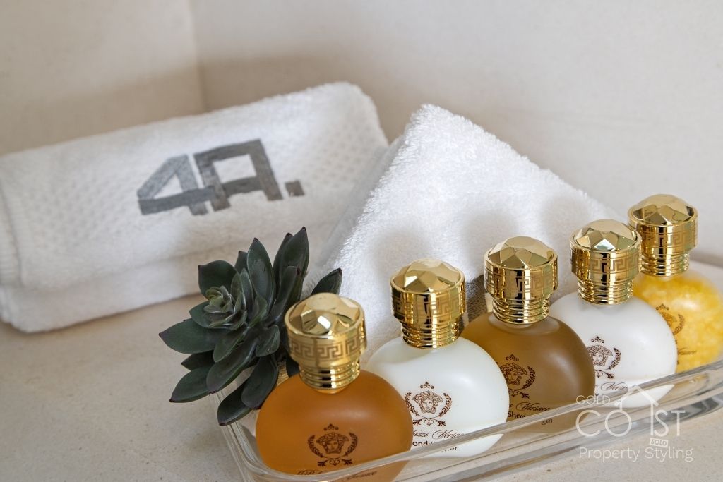 A white towel with the number 4a on it