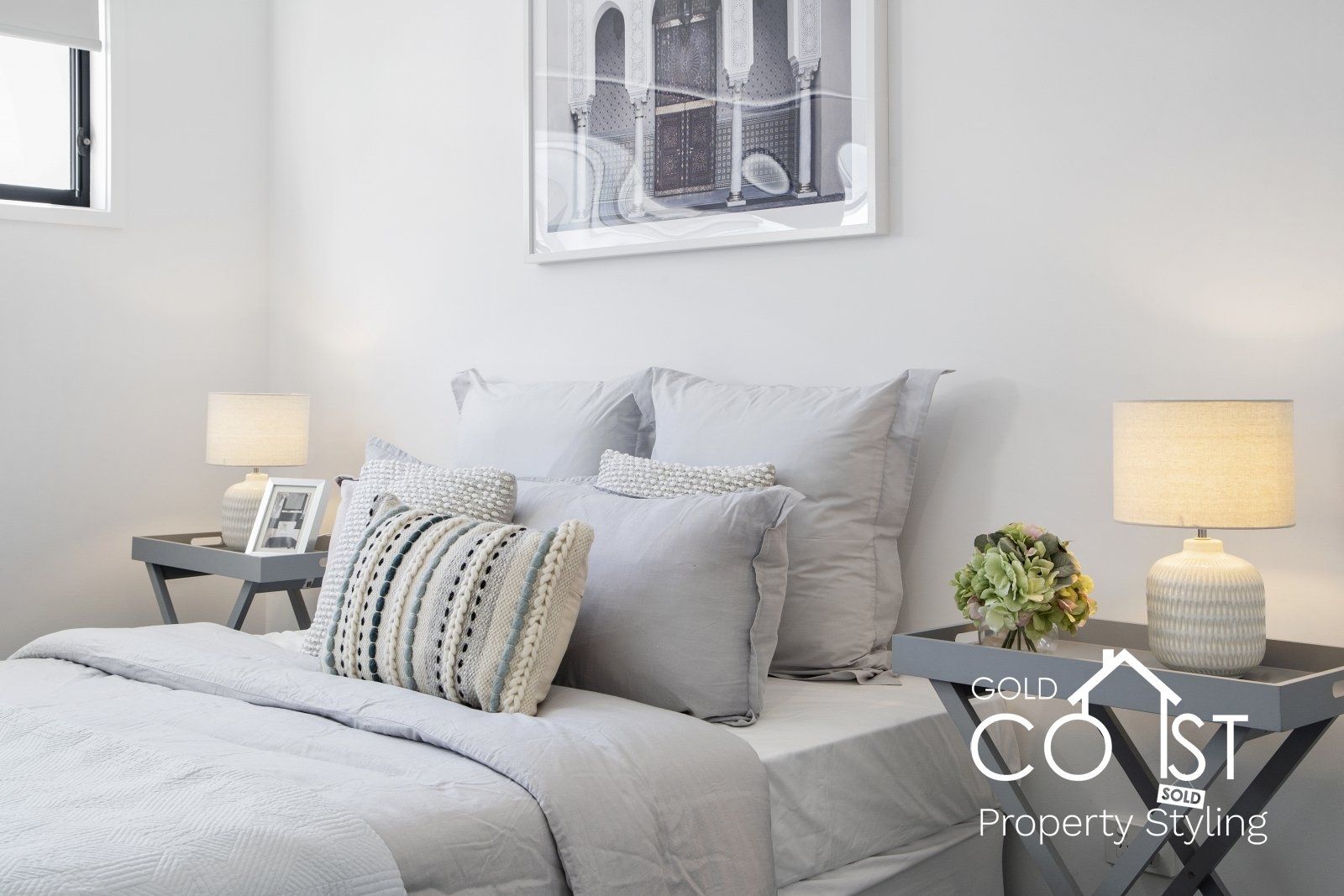 Home Staged Bedroom in Southport