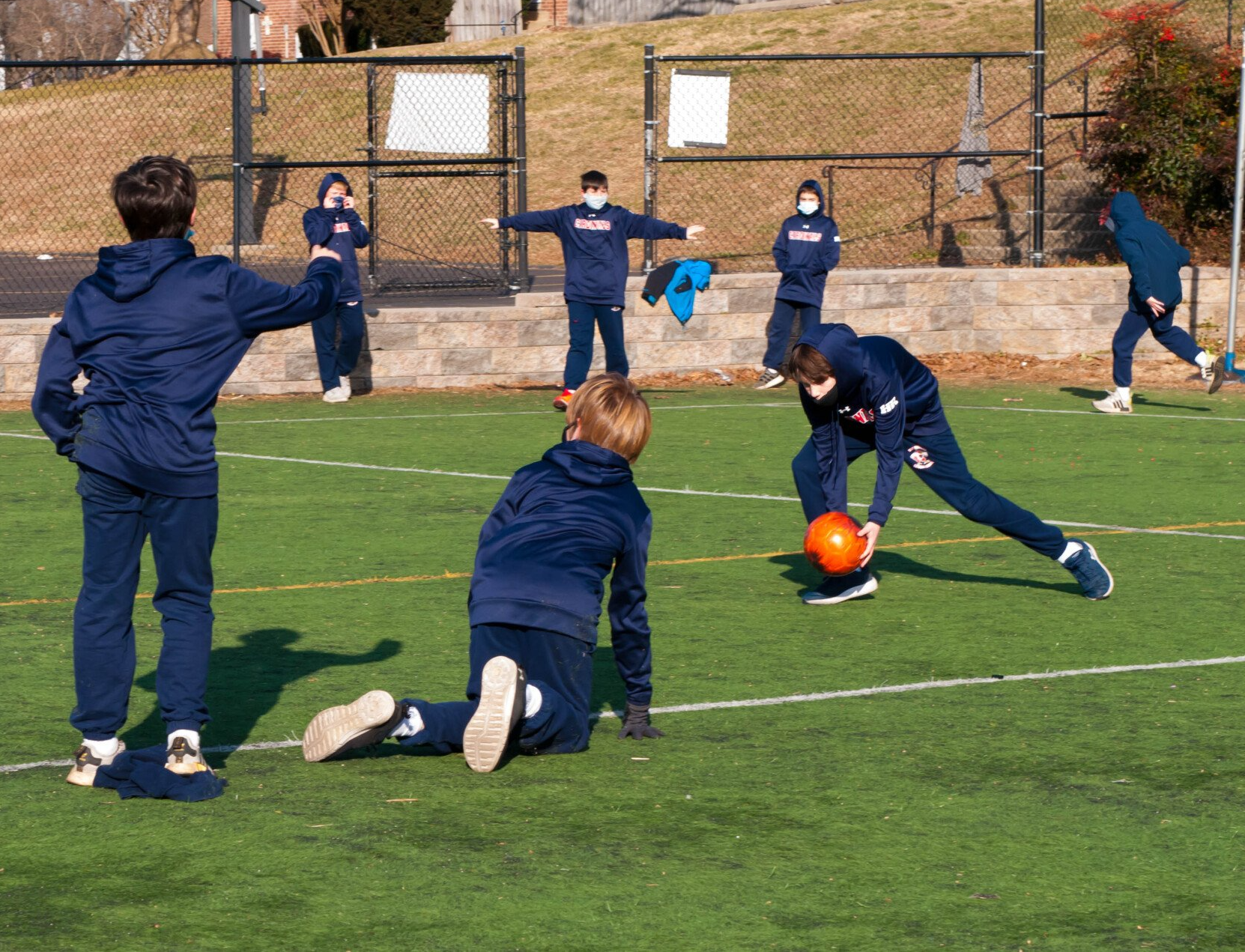 5th Graders Playing Kickball