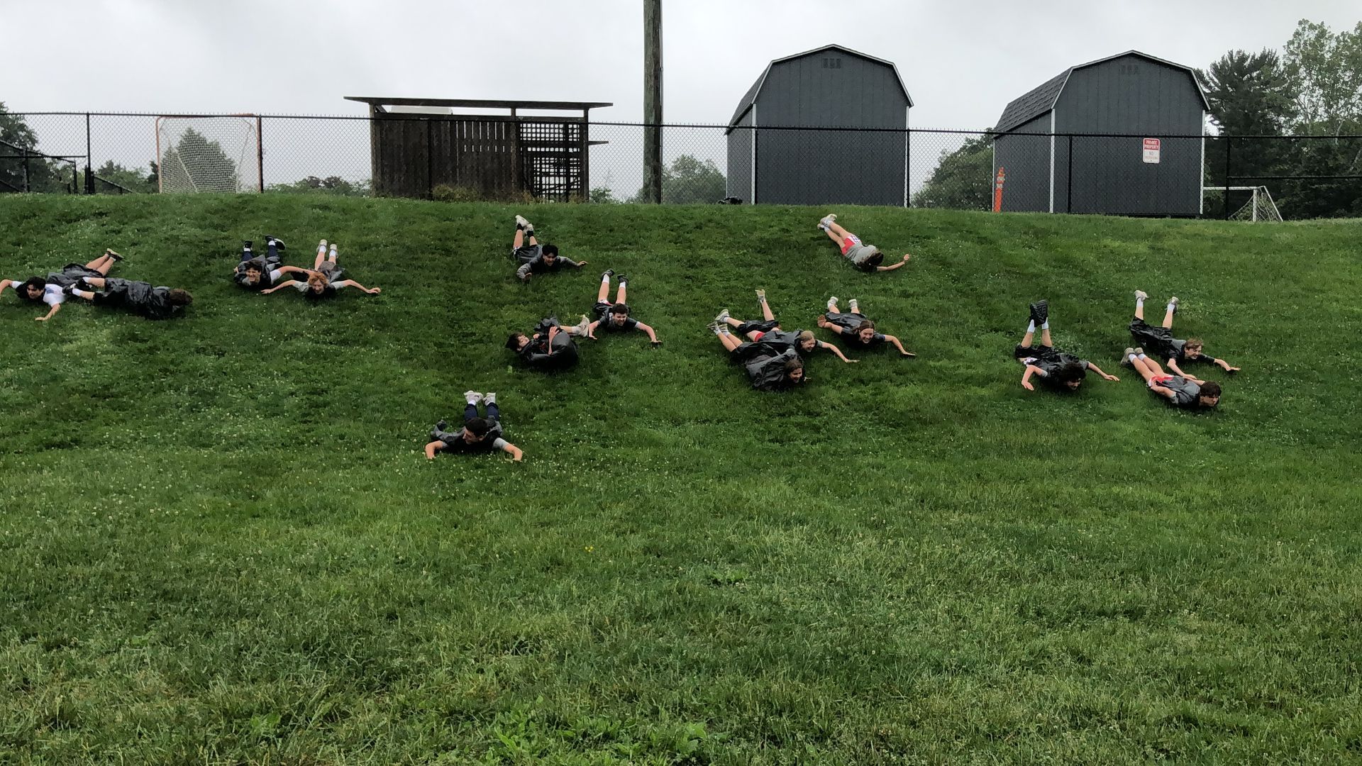 Eighth Grade Rain Sledding 